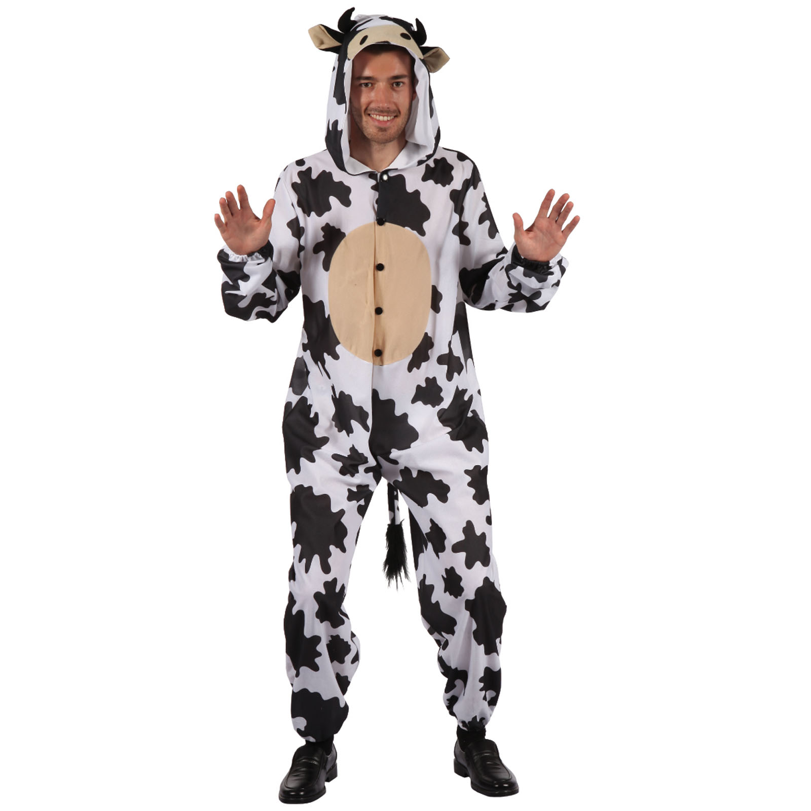 Cow Onesie Adult Unisex Mens Fancy Dress Costume Fun One Size Animal Mascot