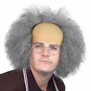 Crazy Grey Old Man Wig with Balding Forehead