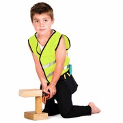 Construction Worker Vest & Tool Belt (Neon Yellow/Green) - Child
