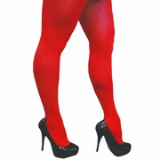 Red Opaque Tights - Adult