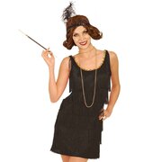 1920s Black Flapper Dress - Adult