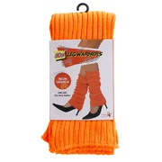 Knitted Leg Warmers - Neon Orange