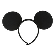 Mouse Ears Headband - Black Fabric