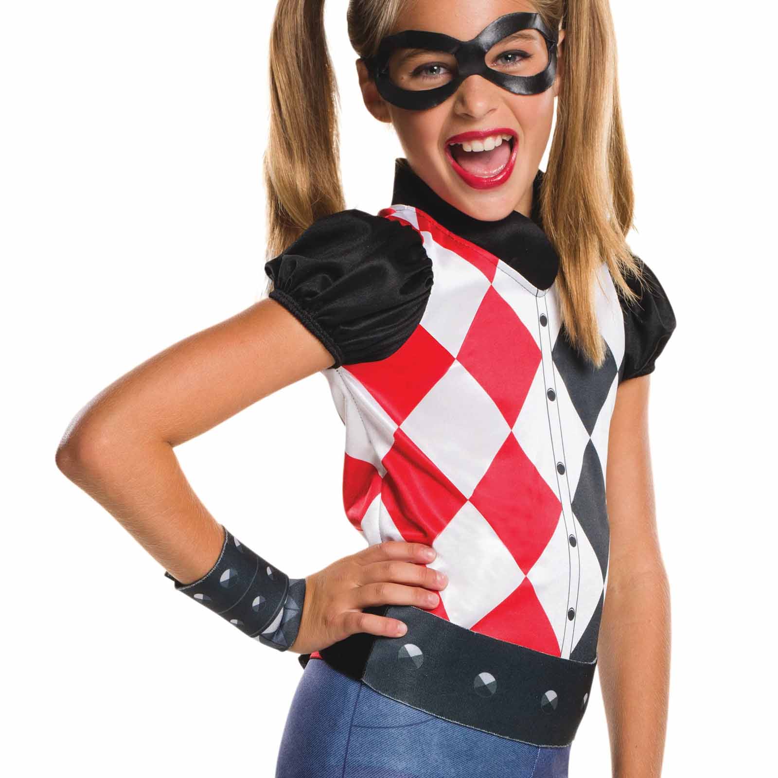 Harley Quinn Classic Girls Costume DC Comics Super Hero Girls Size 9-12 ...