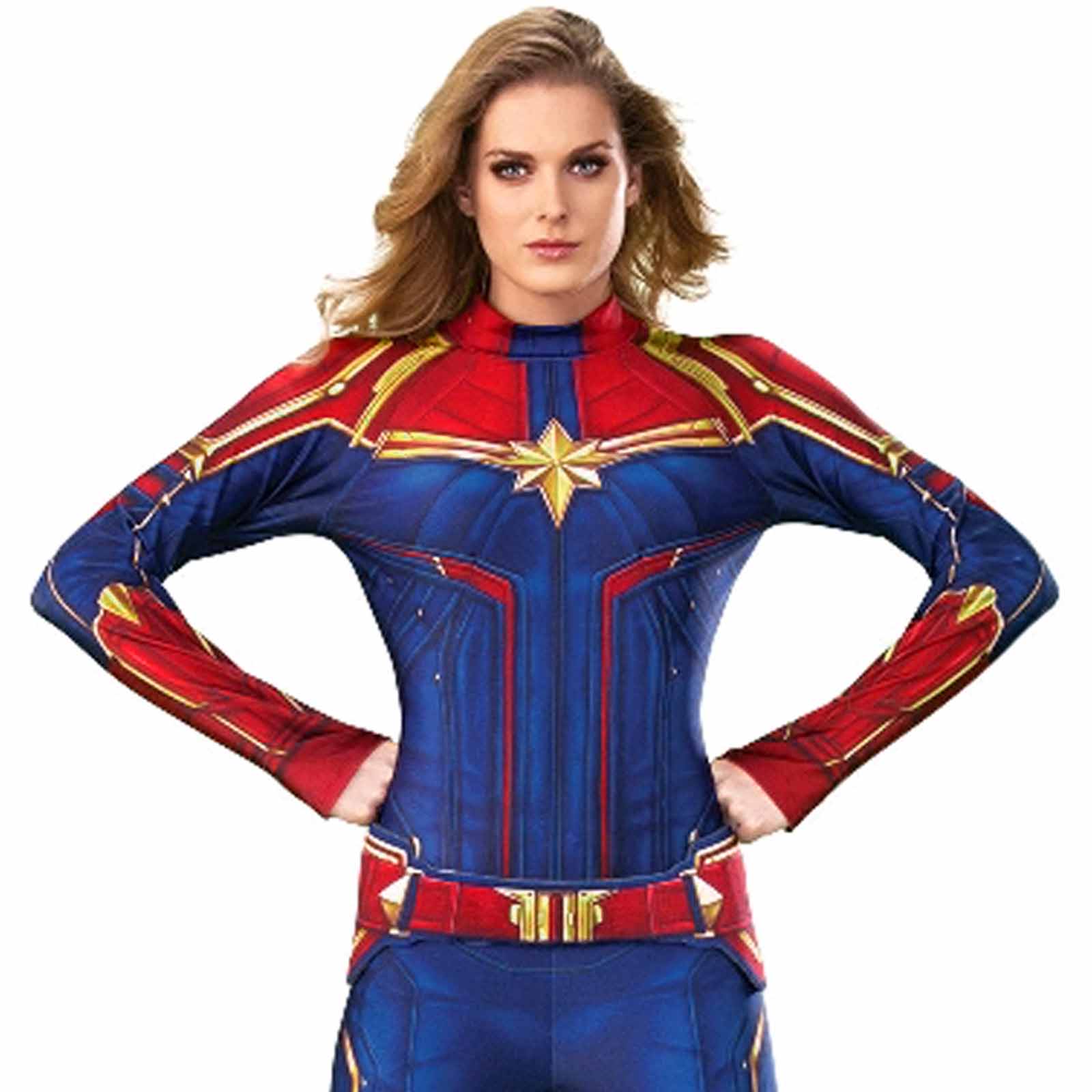 Captain Marvel Deluxe Hero Suit Womens Costume Avengers