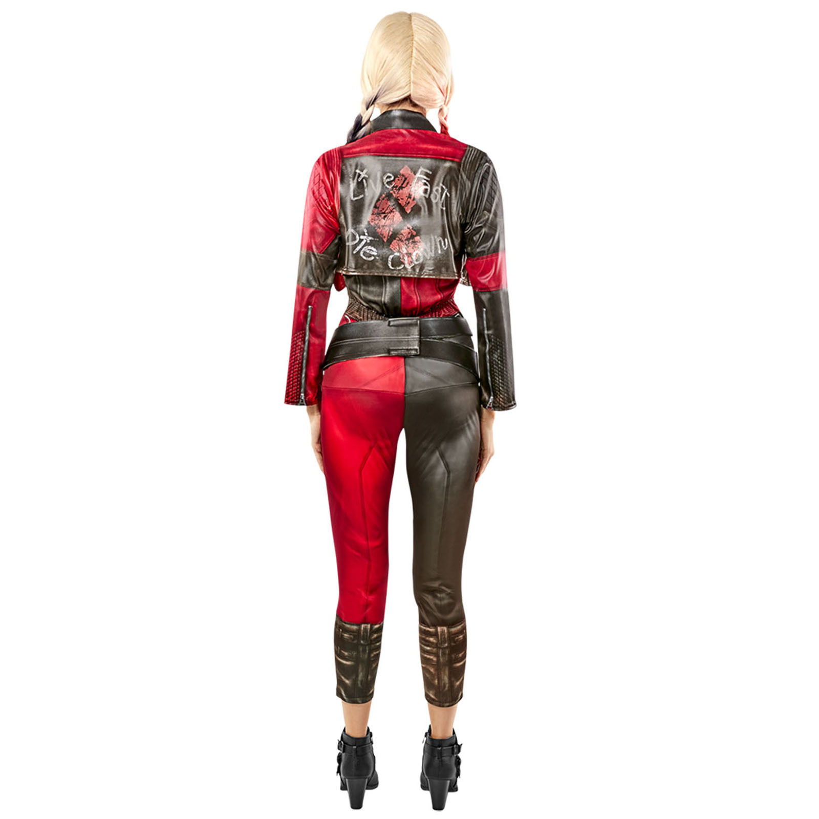 Harley Quinn The Suicide Squad Costume Adult DC Movie Jumpsuit Jacket Belt - Picture 14 of 24