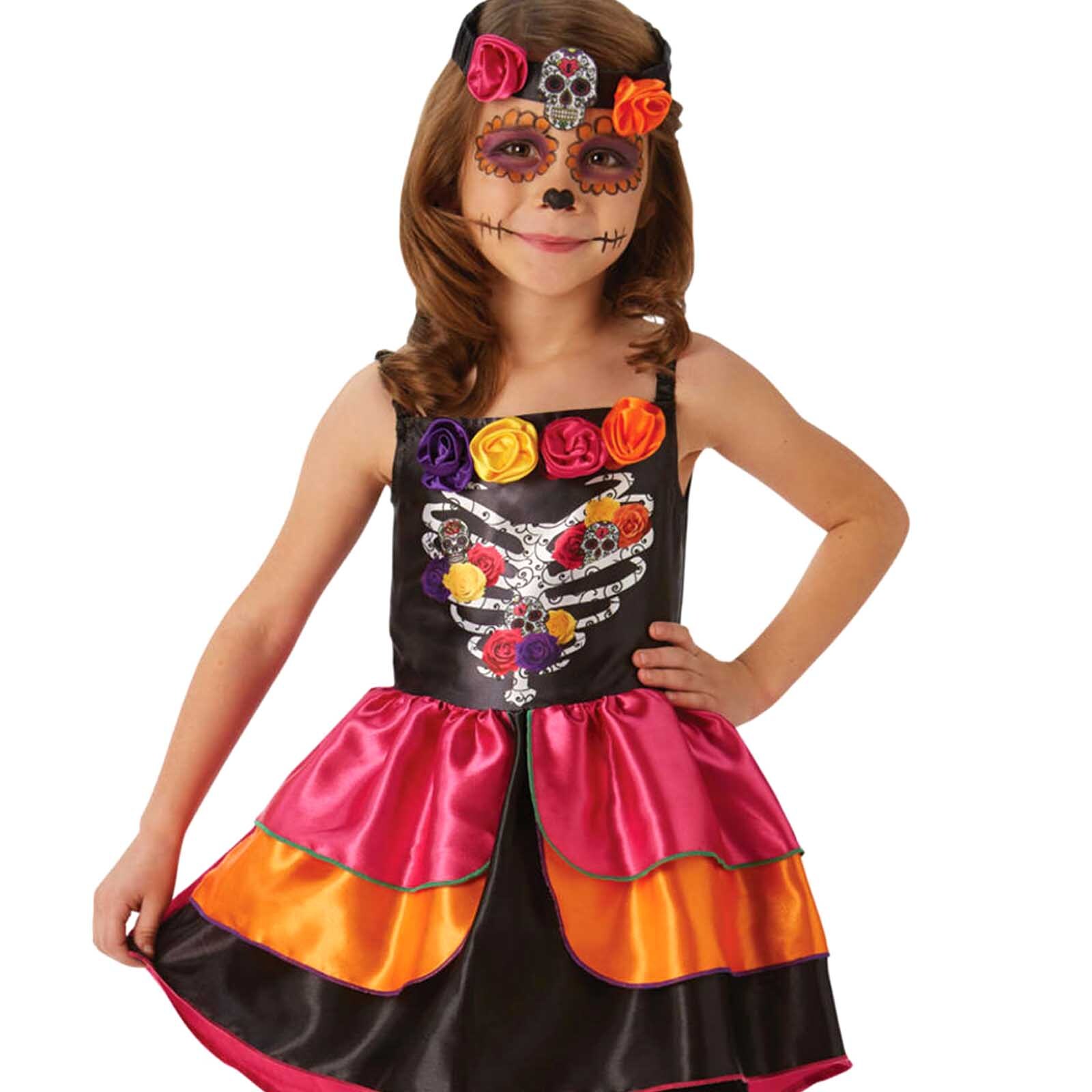 Sugar Skull Day of the Dead Girls Costume