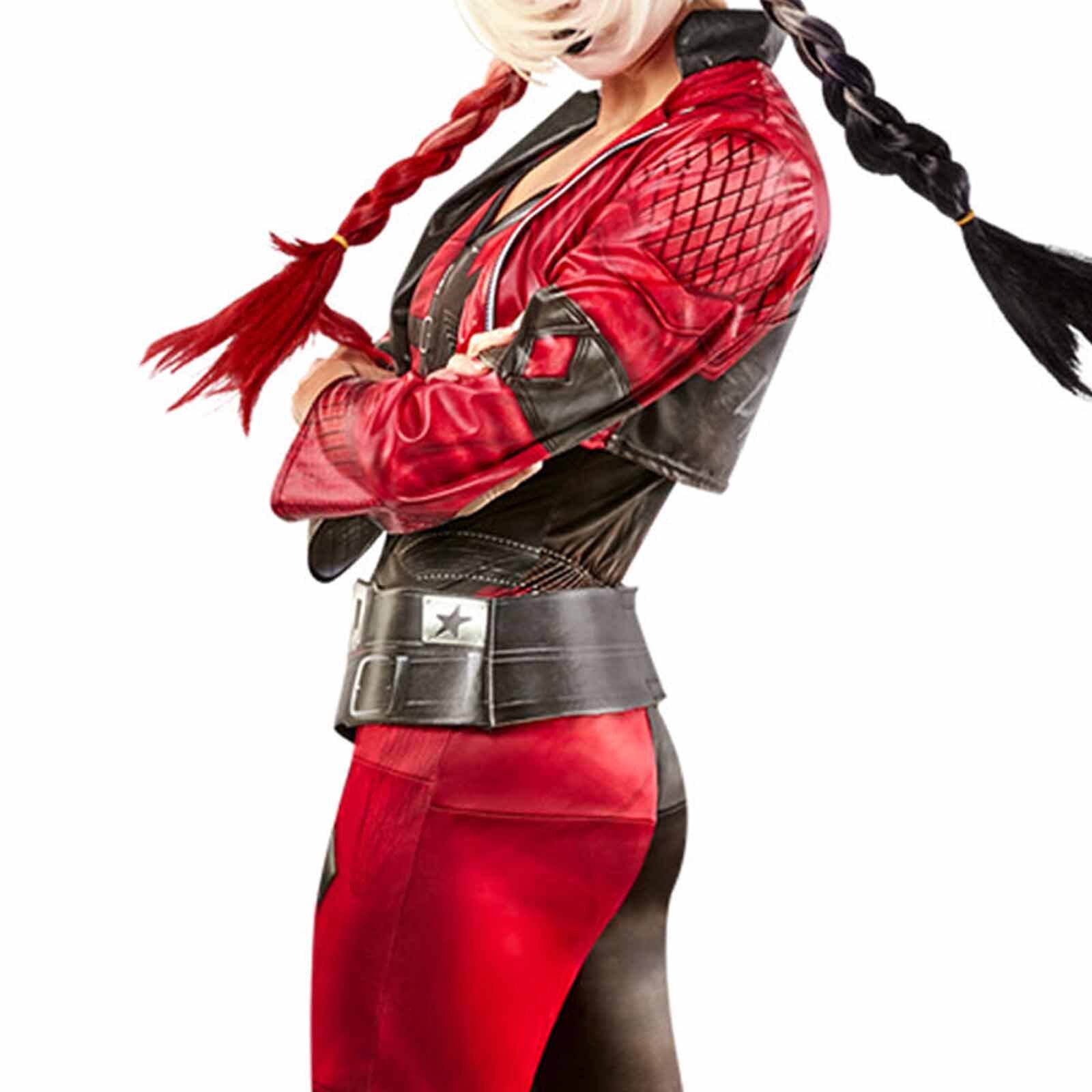 Harley Quinn The Suicide Squad Costume Adult DC Movie Jumpsuit Jacket Belt - Picture 18 of 24