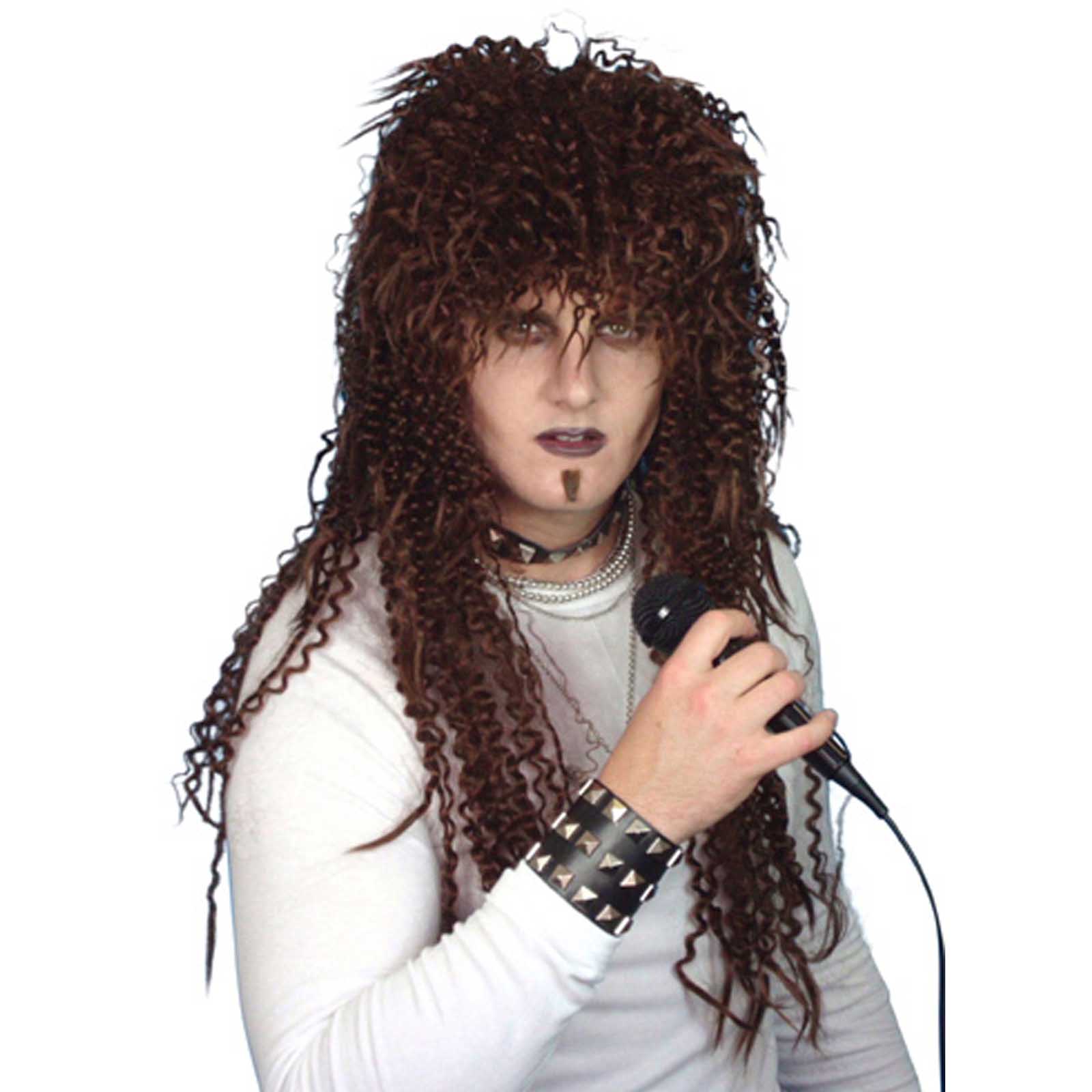 Long Dark Brown Rock God Wig
