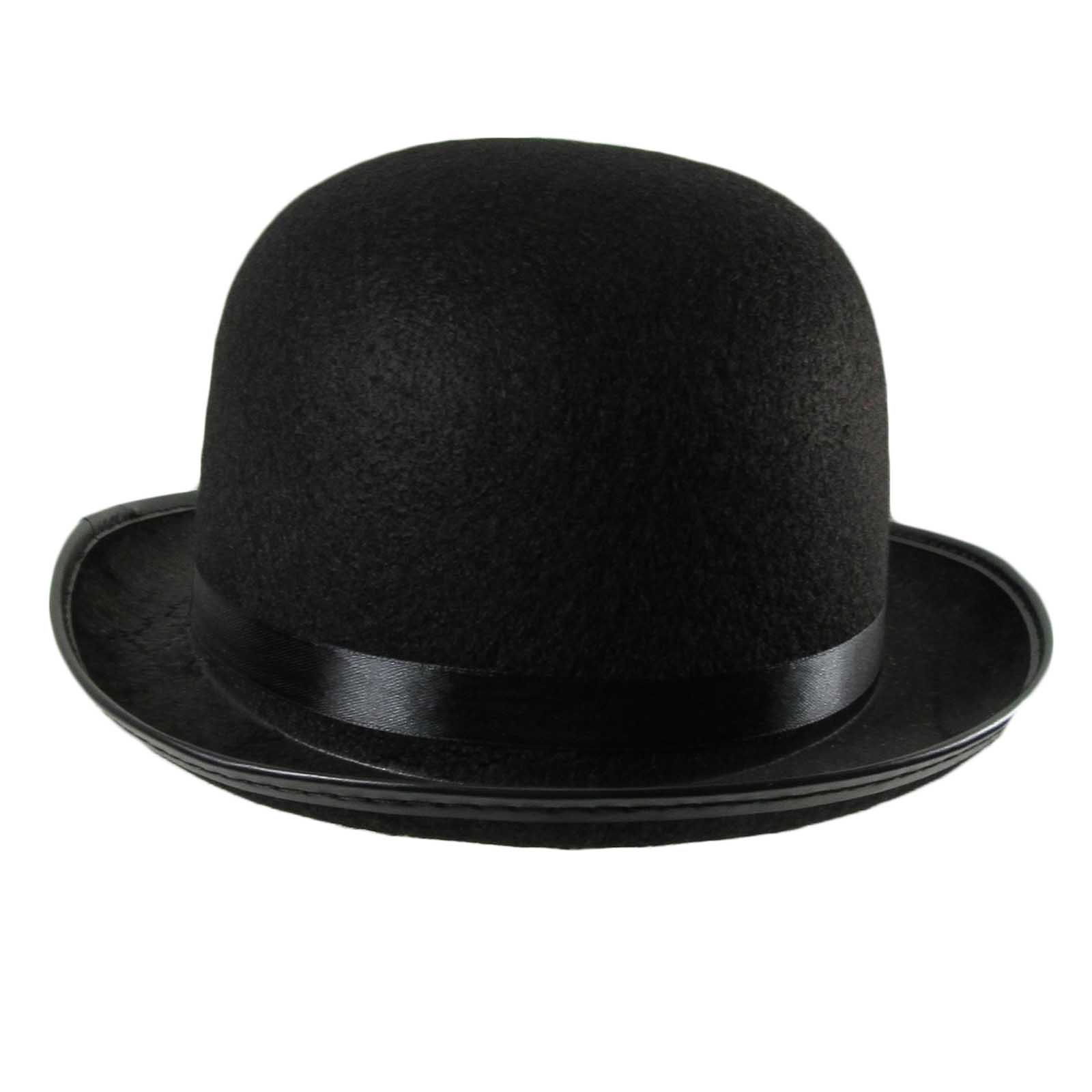 Black Bowler Hat Feltex Dance Costume Gentleman Victorian Races eBay