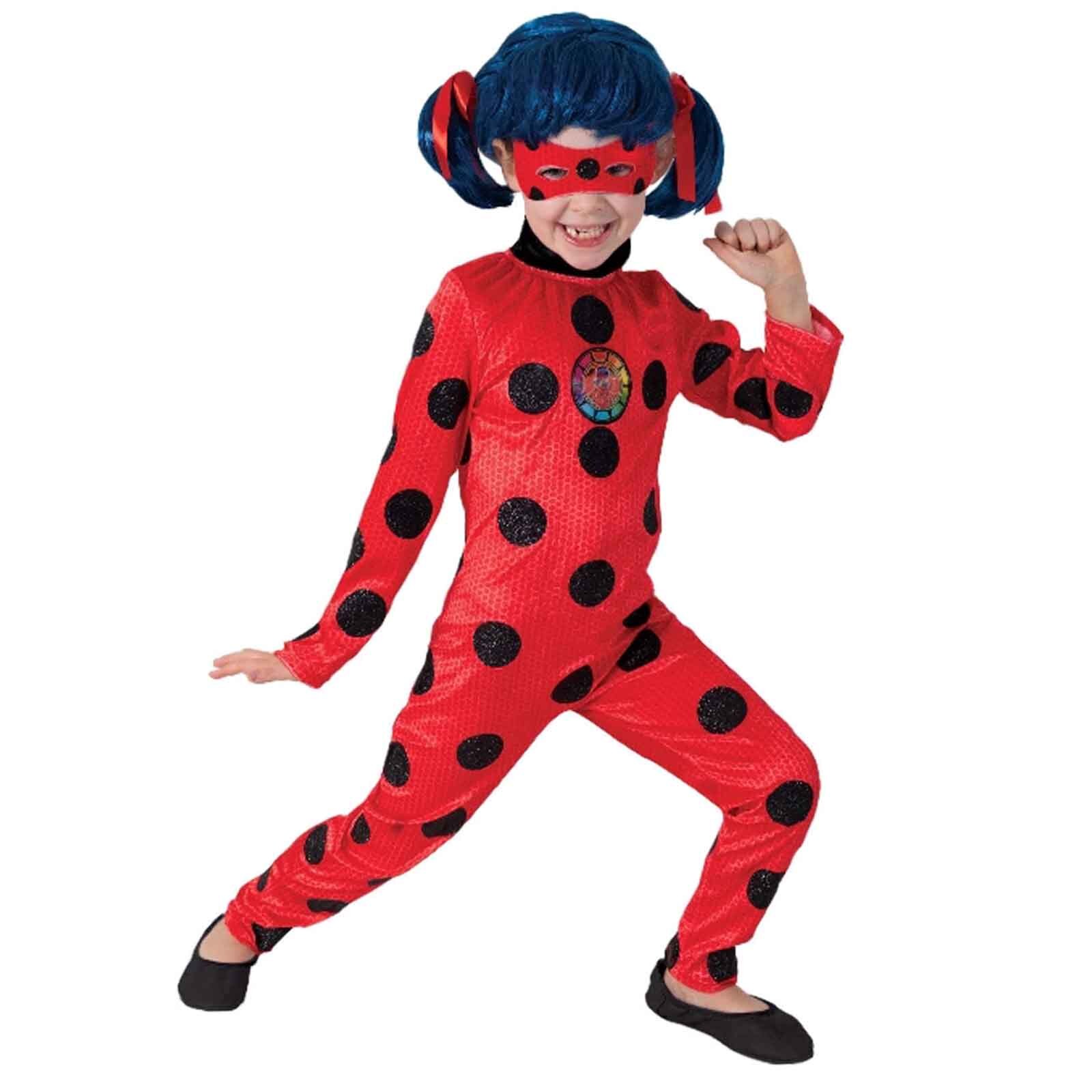 Ladybug CHILD Girls Costume Jumpsuit Gloves Wig, Wings NEW