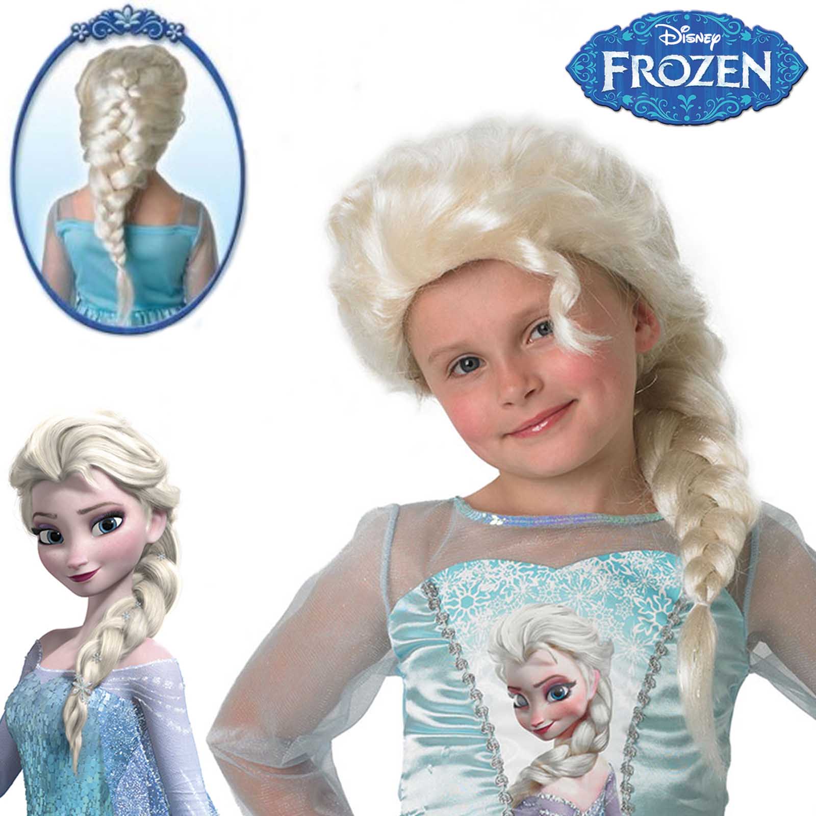 Elsa Wig Disney Frozen Licensed Costume Accessory White Blonde