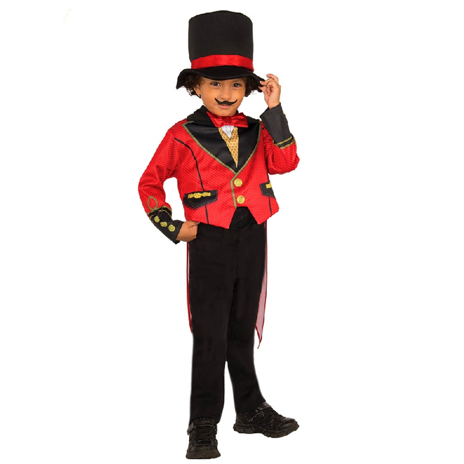 Ringmaster Child Costume Circus Showman Lion Tamer Top with Tails Pants ...