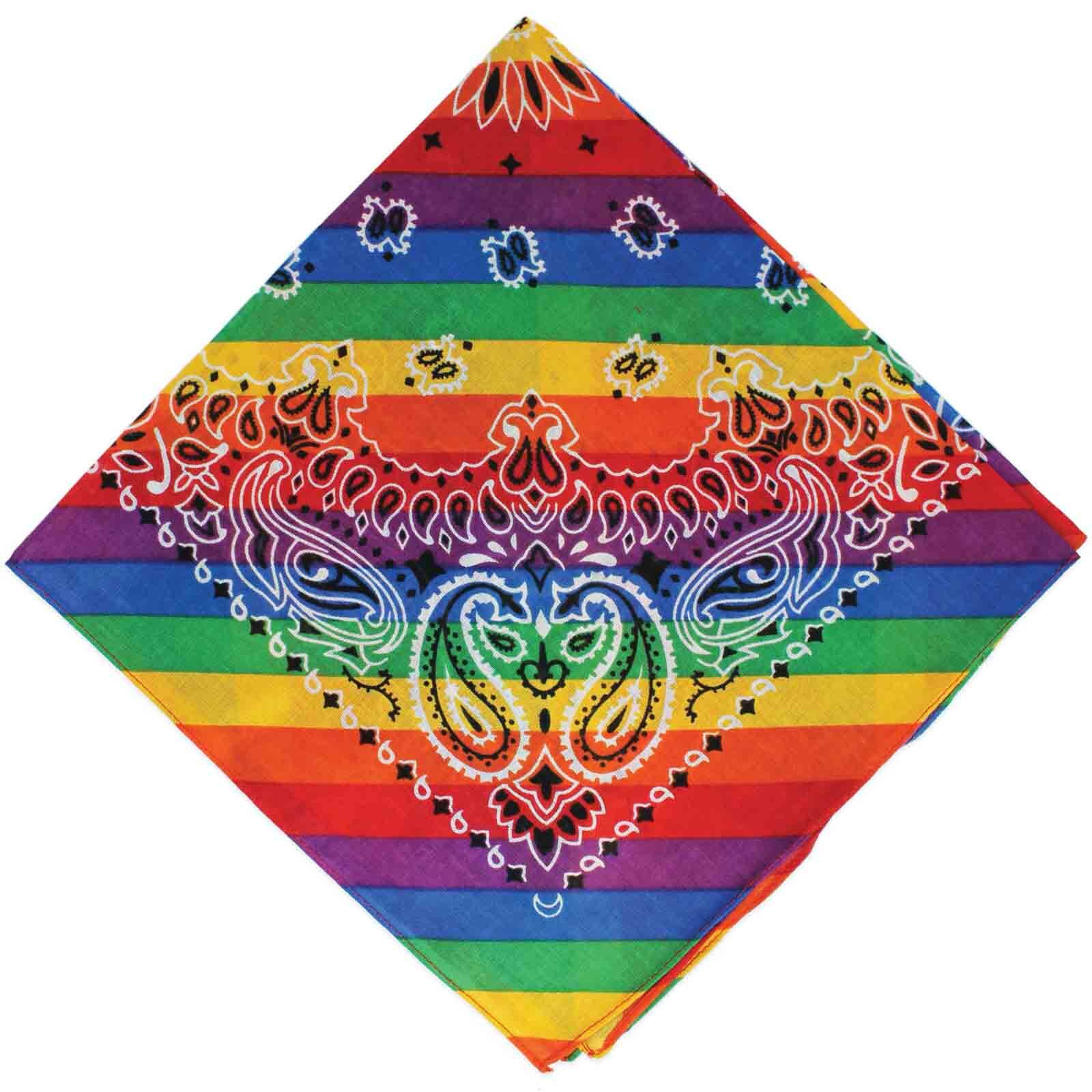 Rainbow Paisley Bandana