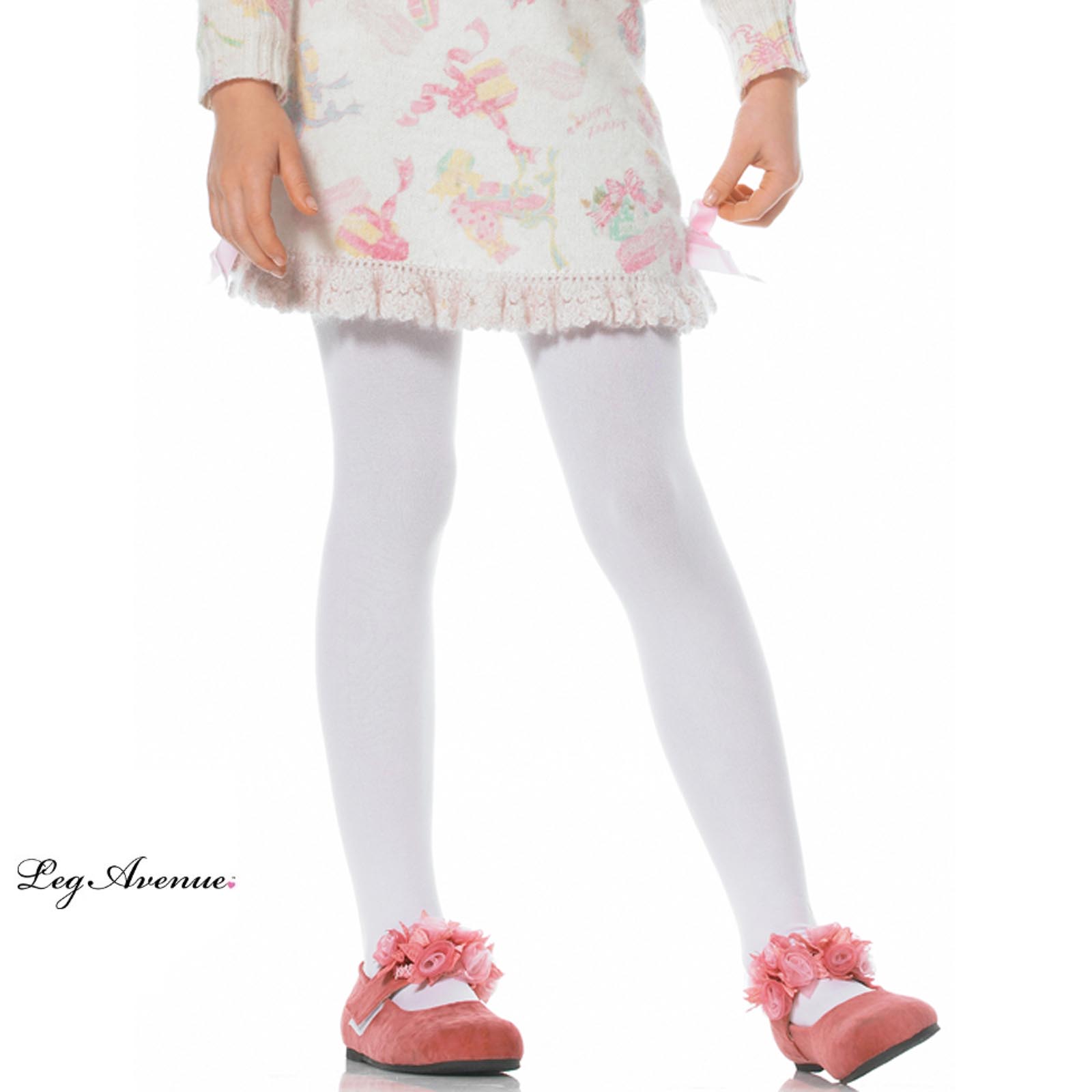 little girls white tights