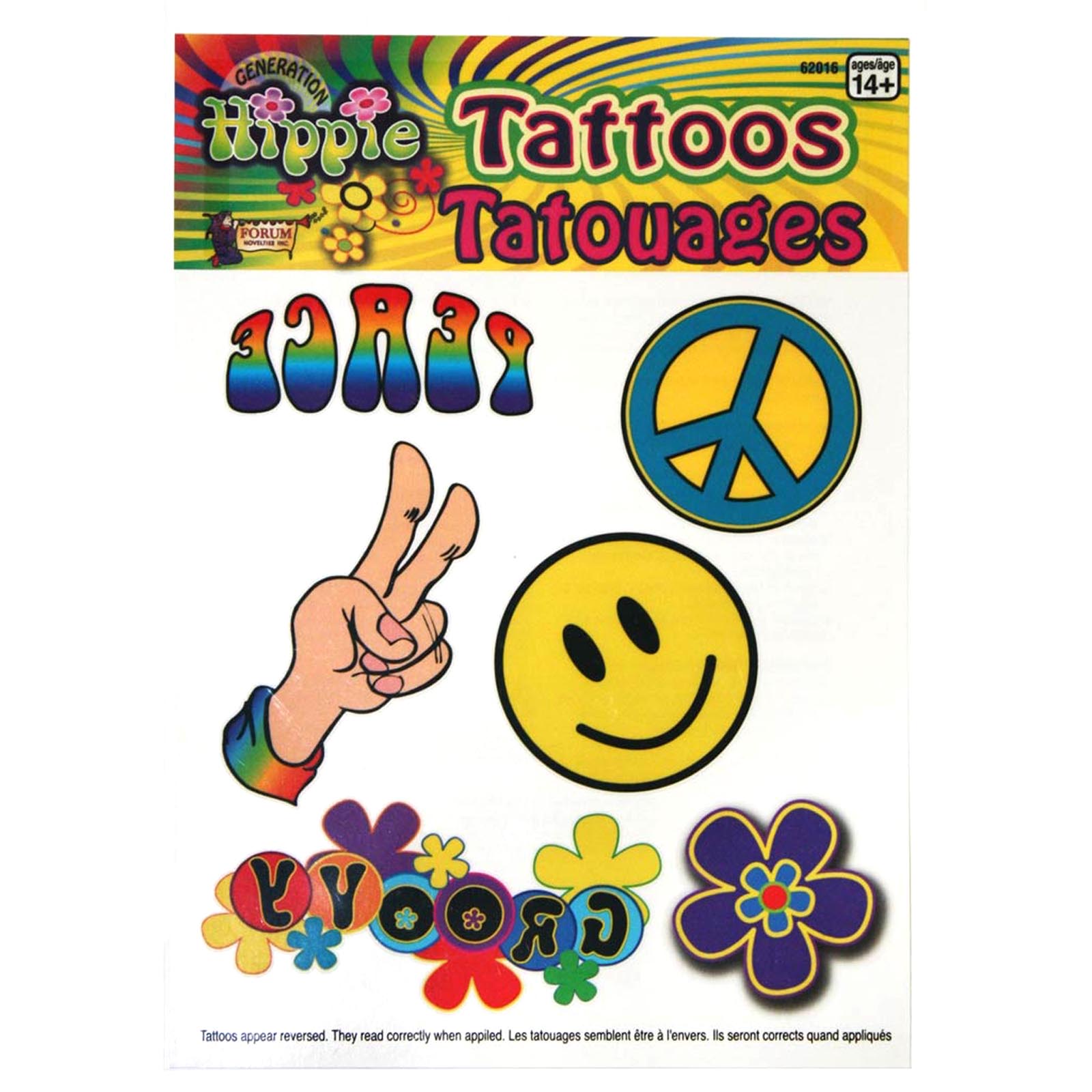 Hippie Temporary Tattoos Hippie Temporary Tattoos
