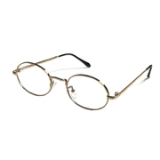Old Person Glasses - Gold Rims, Clear Lenses