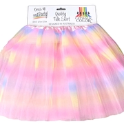 Pink Rainbow Tulle Tutu Skirt - Adult Standard
