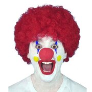 Curly Clown Wig - Cherry Red