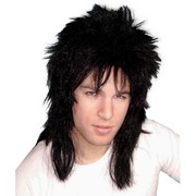 Black 'Poita' Spiky Mullet Wig