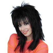 Sheena 80s Spikey Black Wig