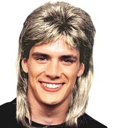 Brown/Blonde Streaked Mullet Wig