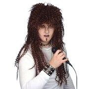 Long Dark Brown Rock God Wig