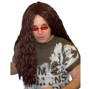 Heavy Metal Rocker/Hippie Wig (Long Brown)
