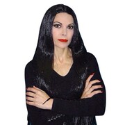 Morticia Long Black Wig
