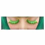 Yellow & Green Striped Tinsel False Eyelashes