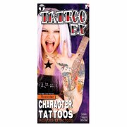 Rock Star Character Temporary Tattoos (12 designs)