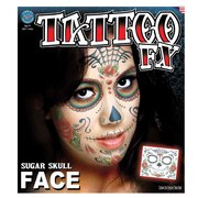 Tinsley Temporary Tattoo FX - Sugar Skull Full Face