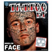 Tinsley Temporary Tattoo FX - Hoodlum Full Face