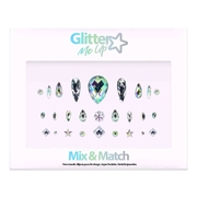 Mix & Match Stick-On Face Jewels - 27 Gems (AB Clear)