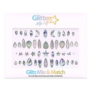 Glitz Mix & Match Stick-On Face Jewels - 48 Gems (AB Clear)