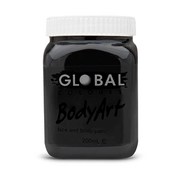 Global Body Art 200ml Jar Facepaint - Black
