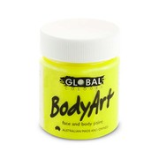 Global Body Art 45ml Jar Facepaint - Fluoro Yellow