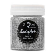 Silver Glitter Face & Body Gel - 45ml