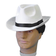 White Satin Gangster Hat