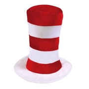 Red & White Stripe Tall Hat - Adult/XLarge Child