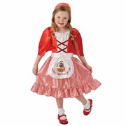 Little Red Riding Hood Wolf Print Apron - Girls