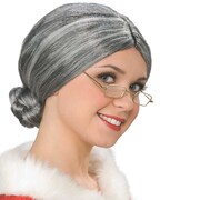 Old Lady Grey Wig with Bun