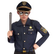 Police Officer Shirt & Hat Set - Child