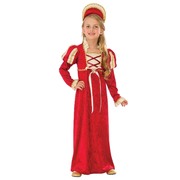Red Medieval Princess Costume - Girls