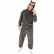 Wolf Hooded Jumpsuit Costume - Adult