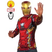 Iron Man Costume Top & Mask - Adult Standard