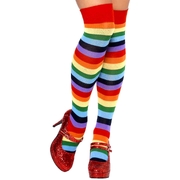 Clown Rainbow Long Socks - Adult Standard