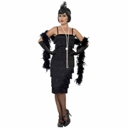 Black Flapper Deluxe Costume - Adult