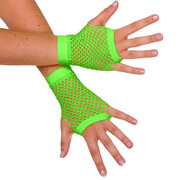 Short Fishnet Gloves - Neon Green