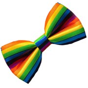 Satin Bow Tie - Rainbow